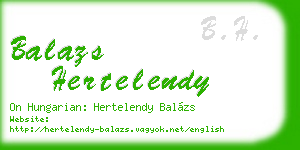 balazs hertelendy business card