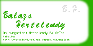 balazs hertelendy business card